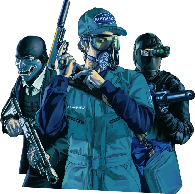 Arena: a three-player crew with rifles and pistols on Legion Square